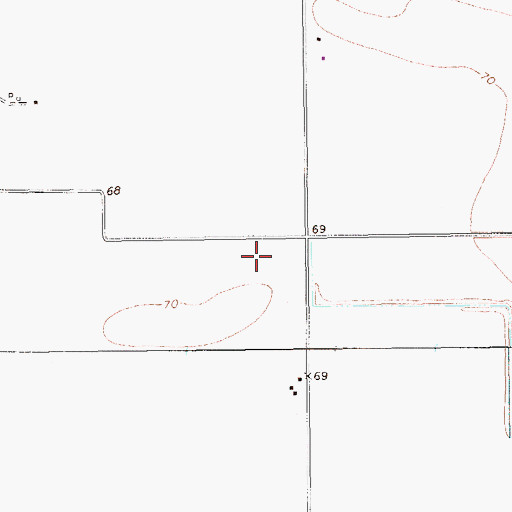 Topographic Map of KRYS-FM (Corpus Christi), TX