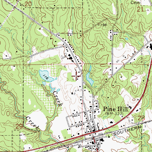 Topographic Map of Sheffield Lake, AL