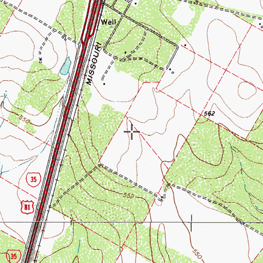 Topographic Map of KDCY-FM (Cotulla), TX