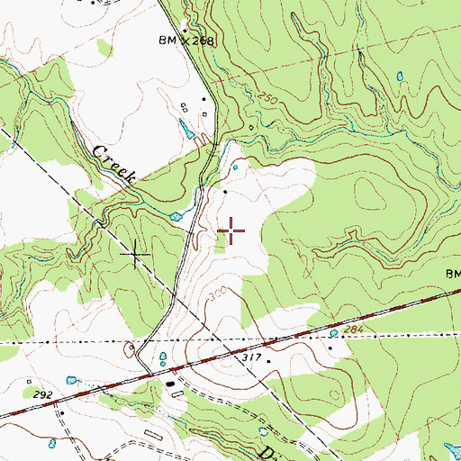 Topographic Map of KBHT-FM (Crockett), TX