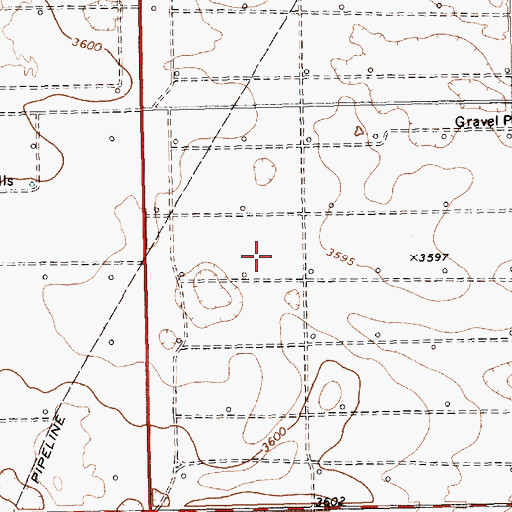 Topographic Map of KDNC-FM (Denver City), TX