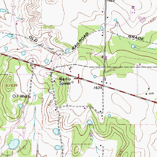 Topographic Map of KVMX-FM (Eastland), TX