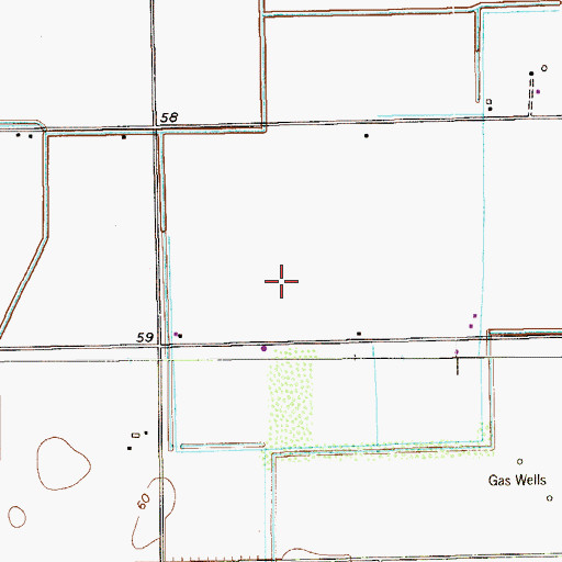 Topographic Map of KVLY-FM (Edinburg), TX