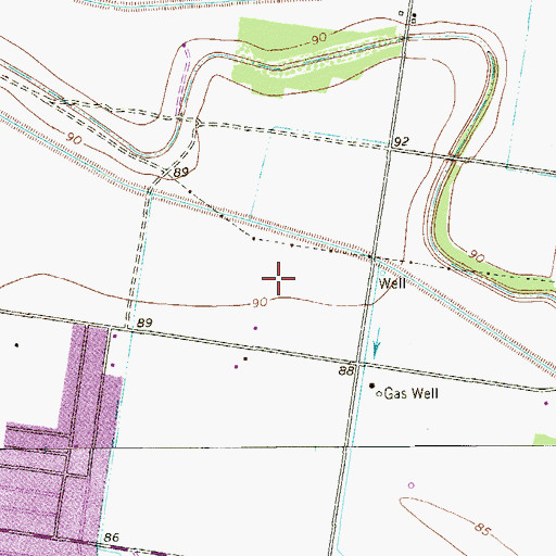 Topographic Map of KOIR-FM (Edinburg), TX