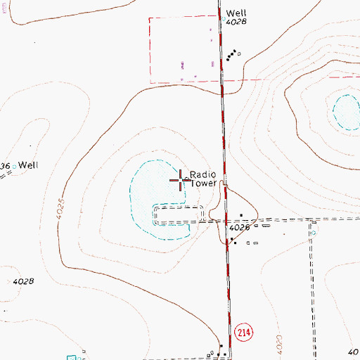 Topographic Map of KGRW-FM (Friona), TX