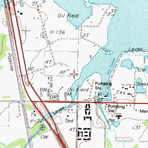 Topographic Map of KQQK-FM (Galveston), TX