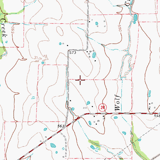 Topographic Map of KIKT-FM (Greenville), TX