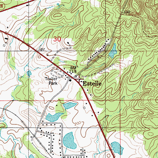 Topographic Map of Shelter Church, AL
