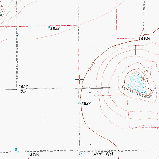 Topographic Map of KMAZ-FM (Hereford), TX
