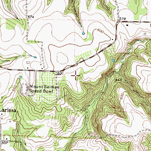 Topographic Map of KOOI-FM (Jacksonville), TX