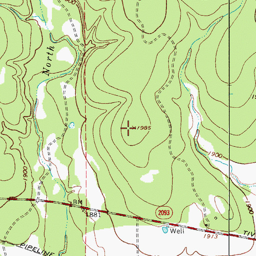 Topographic Map of KRVL-FM (Kerrville), TX