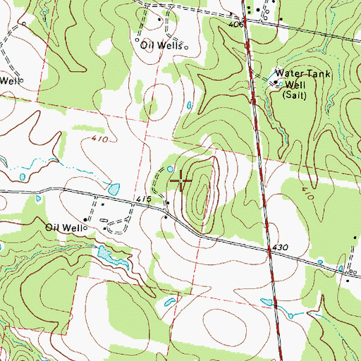 Topographic Map of KKTX-FM (Kilgore), TX