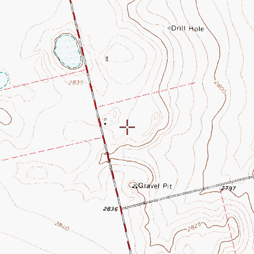 Topographic Map of KIOL-FM (Lamesa), TX