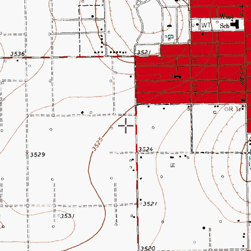 Topographic Map of KHOC-FM (Levelland), TX