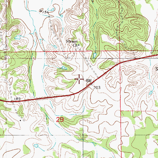 Topographic Map of Siloam Church, AL