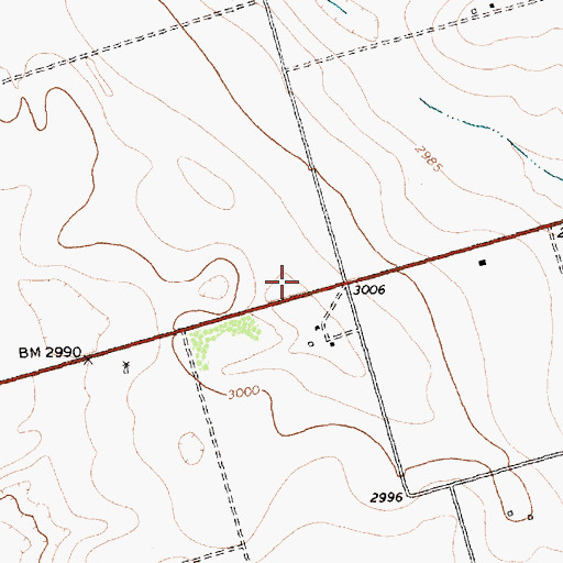 Topographic Map of KYMI-FM (Los Ybanez), TX