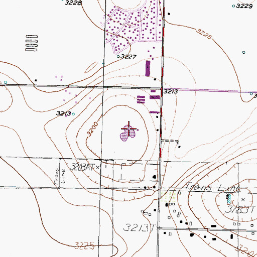 Topographic Map of KEJS-FM (Lubbock), TX