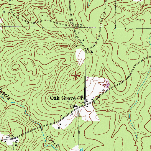 Topographic Map of KYKS-FM (Lufkin), TX