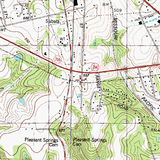 Topographic Map of KTDN-FM (Palestine), TX