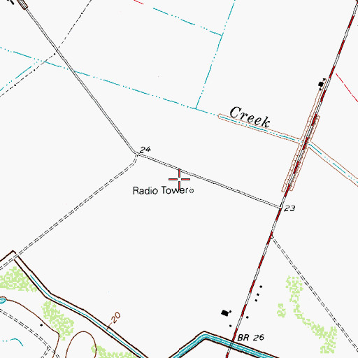 Topographic Map of KPLV-FM (Port Lavaca), TX