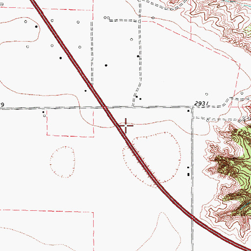 Topographic Map of KNKC-FM (Post), TX