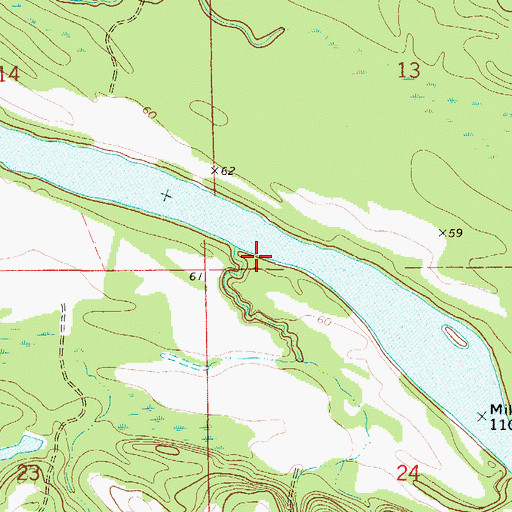 Topographic Map of Taits Middle Landing (historical), AL
