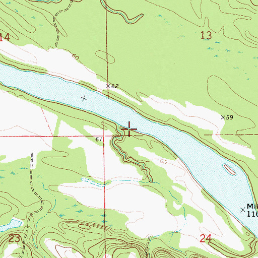 Topographic Map of Taits Middle Landing (historical), AL