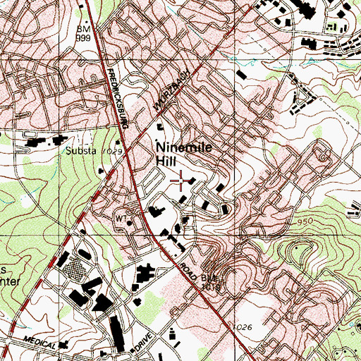 Topographic Map of KPAC-FM (San Antonio), TX