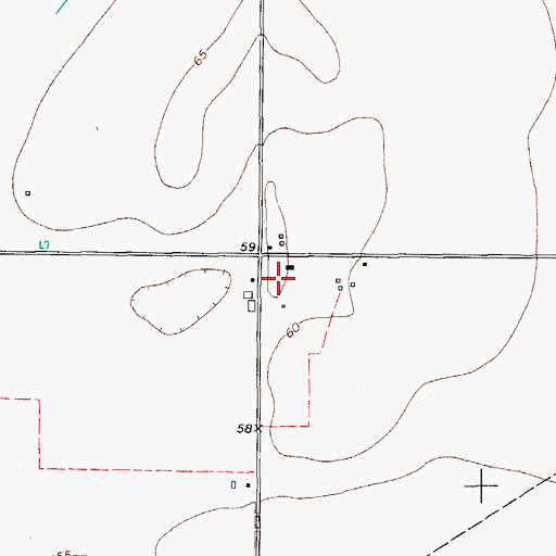 Topographic Map of KNCN-FM (Sinton), TX