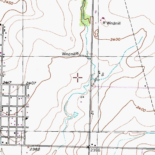 Topographic Map of KSNY-FM (Snyder), TX
