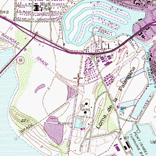 Topographic Map of KZSP-FM (South Padre Island), TX