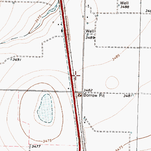 Topographic Map of KJMX-FM (Tulia), TX