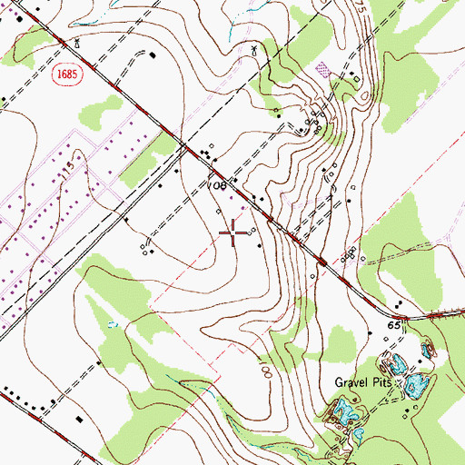 Topographic Map of KTXN-FM (Victoria), TX