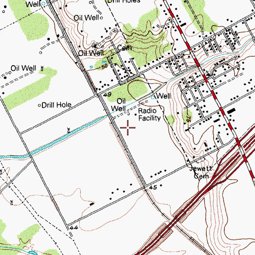 Topographic Map of KAMV-FM (Victoria), TX