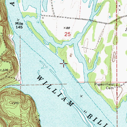 Topographic Map of Upper Canton Bar (historical), AL