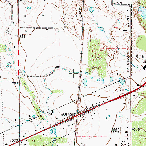 Topographic Map of KTLT-FM (Wichita Falls), TX