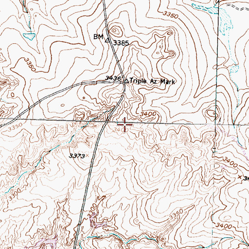 Topographic Map of KVII-TV (Amarillo), TX