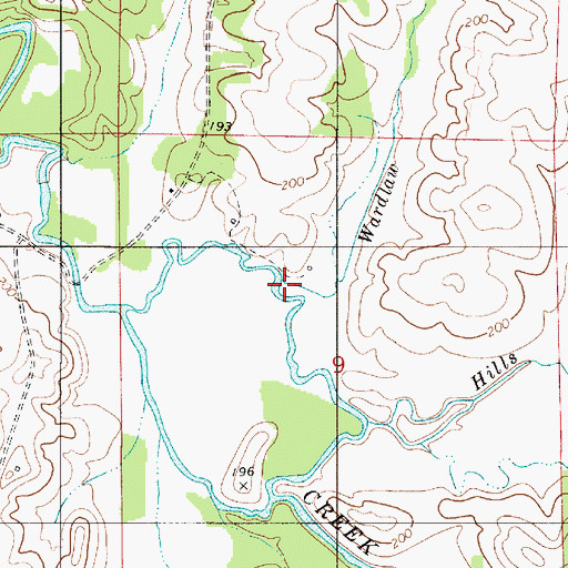 Topographic Map of Wardlaw Creek, AL