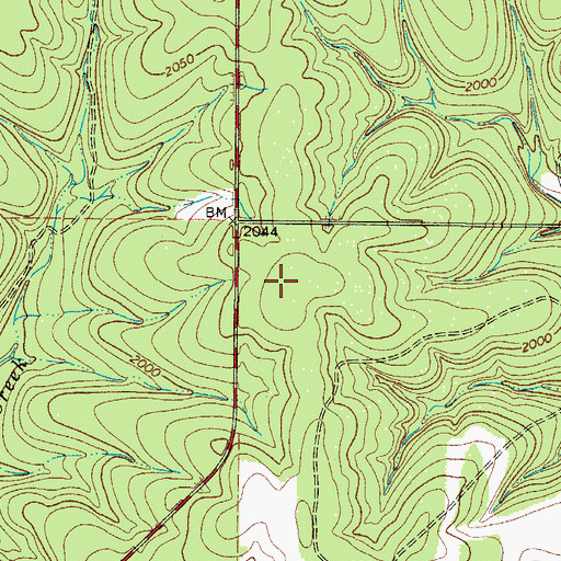 Topographic Map of KWIY-TV (Brady), TX