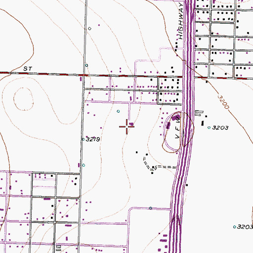 Topographic Map of KAMC-TV (Lubbock), TX