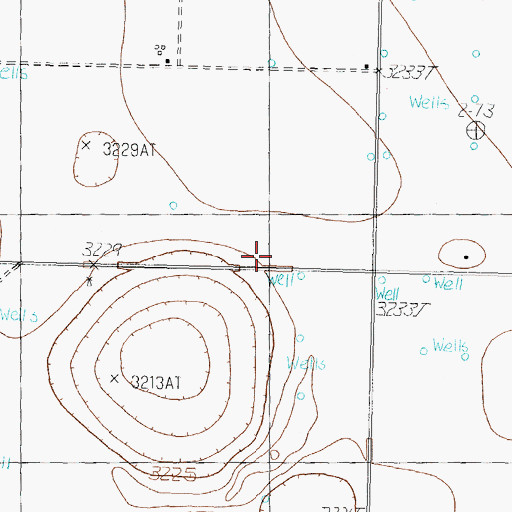 Topographic Map of KIPC-TV (Lubbock), TX