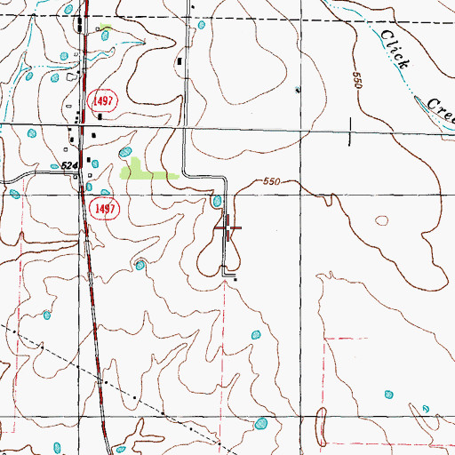 Topographic Map of KZJF-TV (Paris), TX