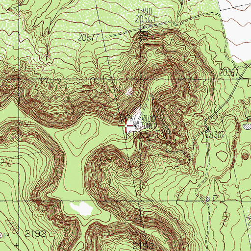 Topographic Map of KTXS-TV (Sweetwater), TX