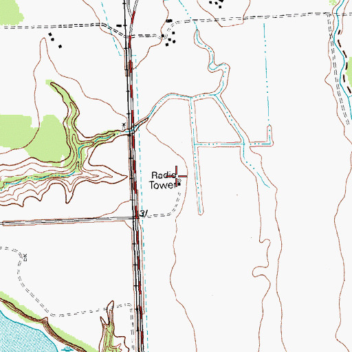 Topographic Map of KAVU-TV (Victoria), TX