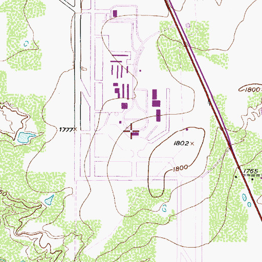 Topographic Map of Abilene Regional Airport, TX