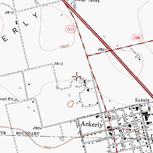 Topographic Map of Coleman Cattle Company Number 1 Airport, TX