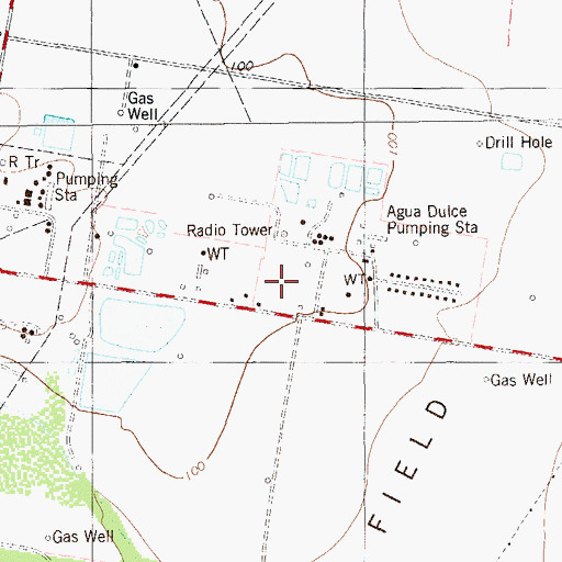 Topographic Map of TGP 1 Heliport, TX