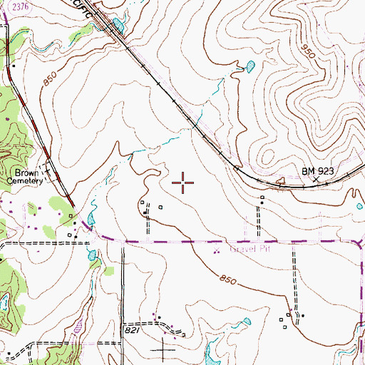 Topographic Map of Triple S Airport (historical), TX