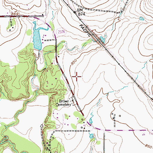 Topographic Map of Bucker Field (historical), TX