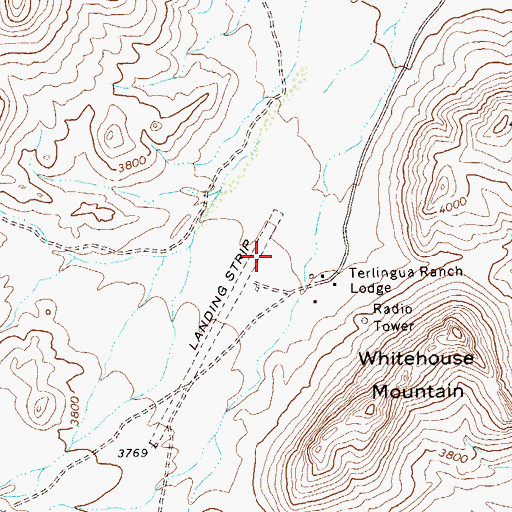 Topographic Map of Terlingua Ranch Airport, TX